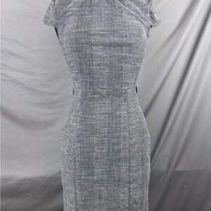 H&M Gray Fitted Sheath Dress
